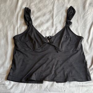 Divided H&M Black Tied Back Top Womens Size Large